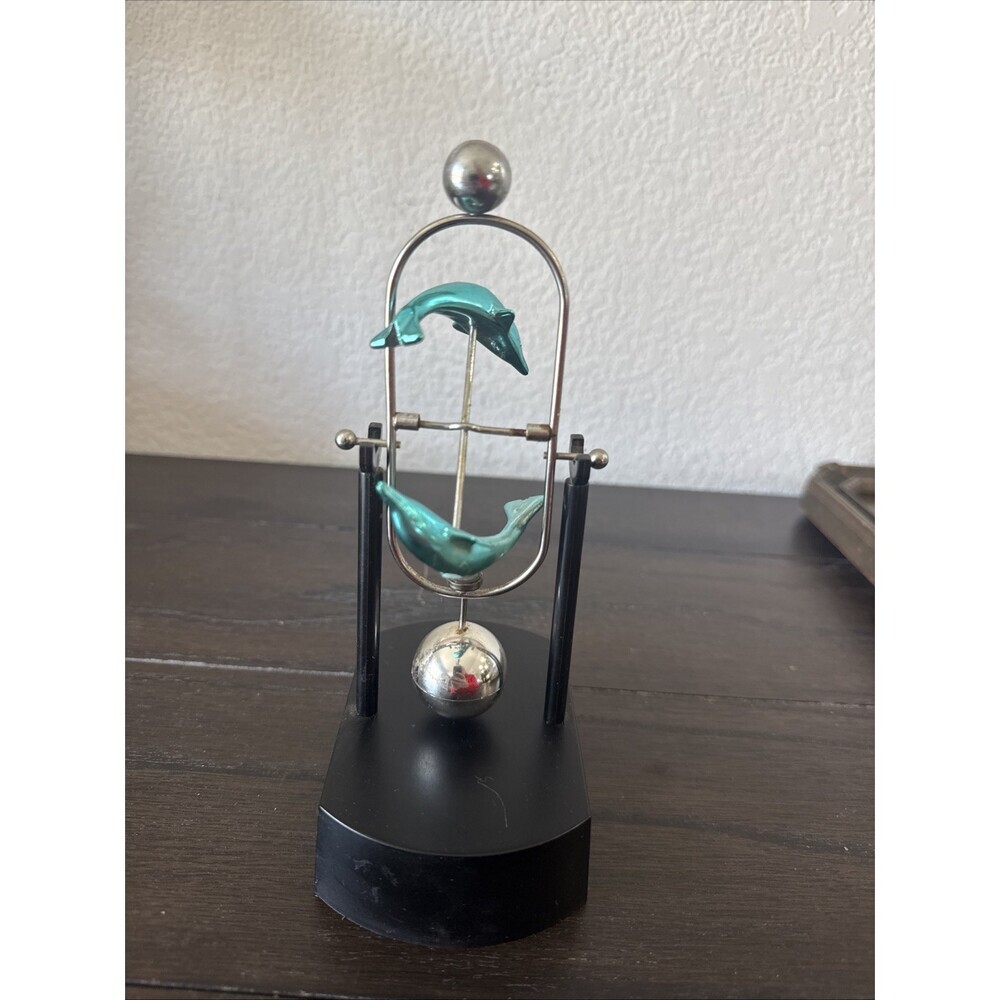 Blue Dolphin KINETIC METAL ART MOTION balancing spinning desktop science toy